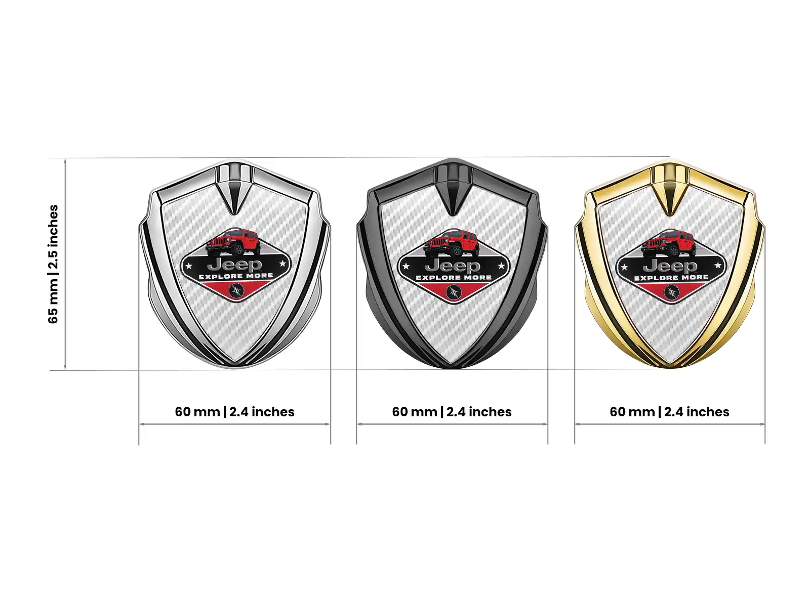 Jeep Emblema Fender Badge Stile Sportivo Lucido